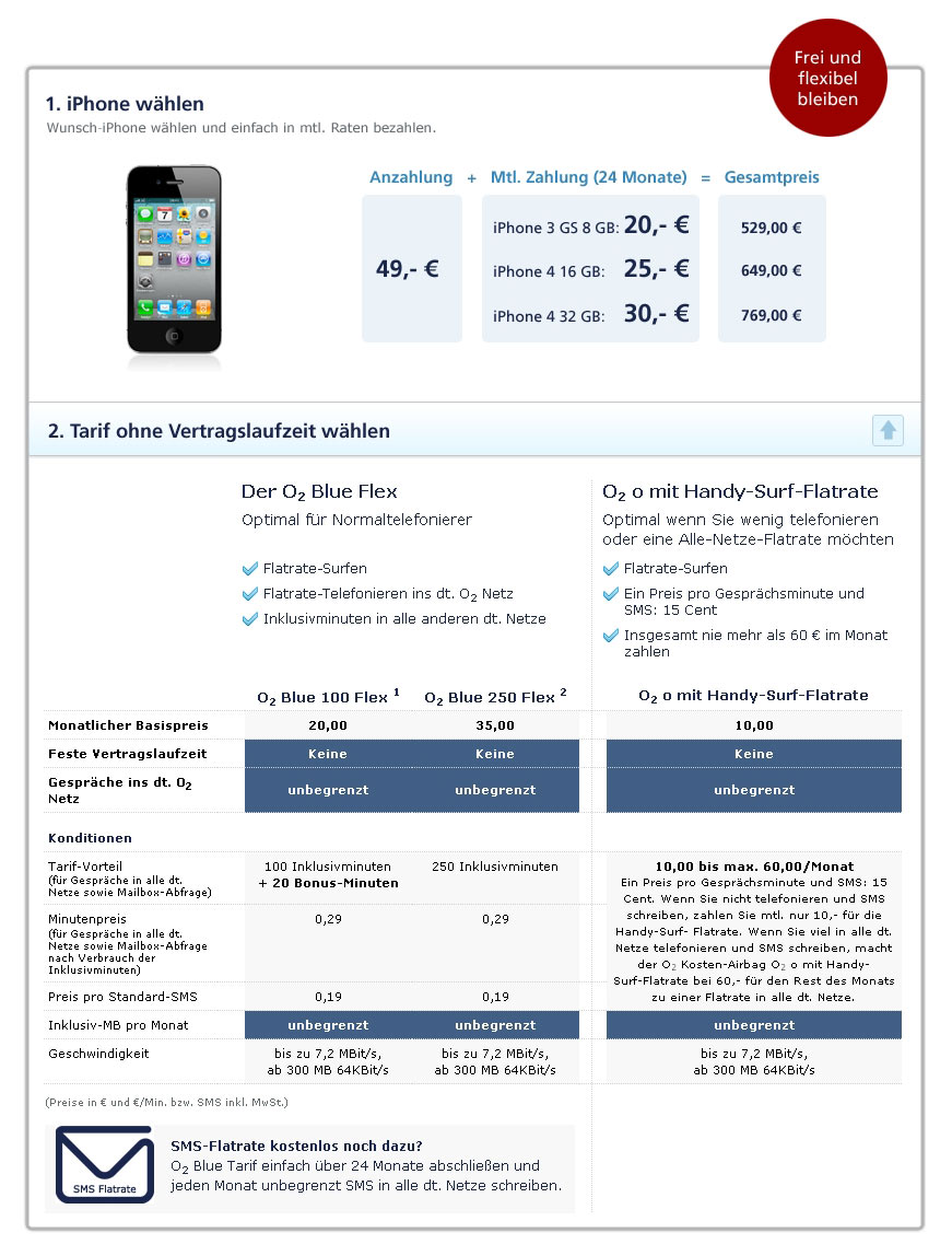 iPhone 4 bei o2 in Deutschland ohne Vertrag