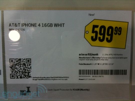 Weißes iPhone für 599 Dollar bei Best Buy