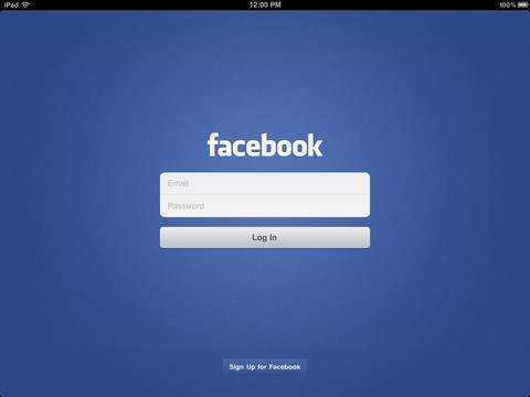 Facebook-App für das iPad